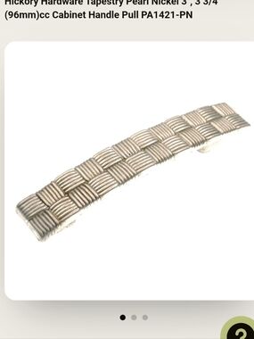 7 Belwith PA1421-PN Pearl Nickel 3 3/4"cc, 3"cc Arch Handle Pulls Tapestry Weave